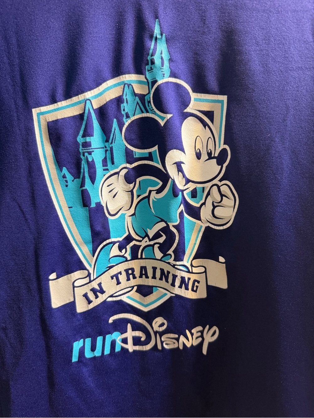 Disney Mickey 'In Training' Tee - Navy, Teal & Cream